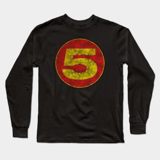 Retro Race Number 5 Long Sleeve T-Shirt